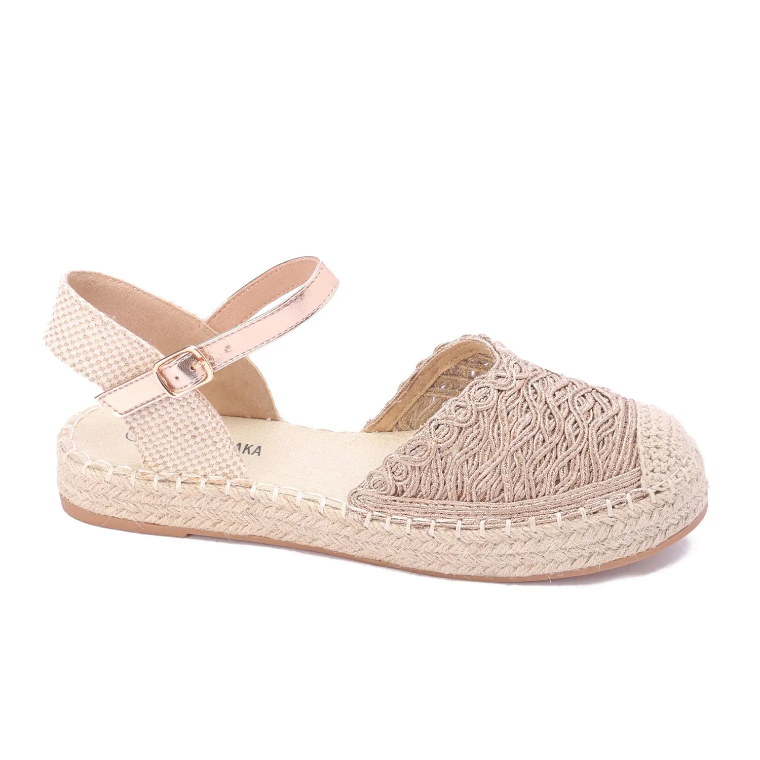 Marbella Lacework Espadrille - Beige