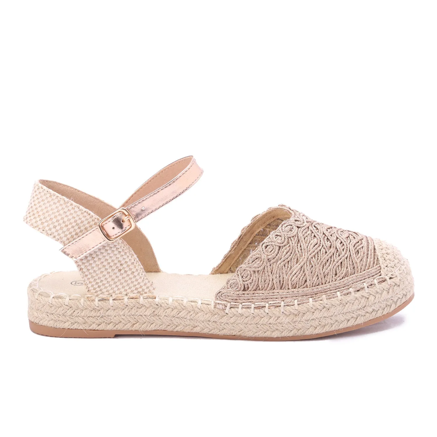 Marbella Lacework Espadrille - Beige