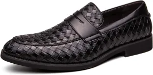 Men Penny Loafer Slip On Pull on Dress Shoes Casual Boat Shoes