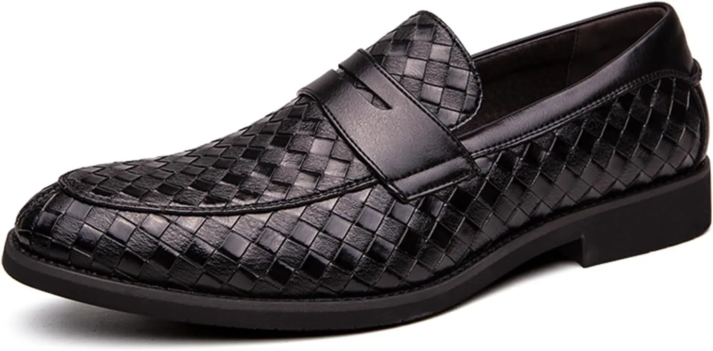 Men Penny Loafer Slip On Pull on Dress Shoes Casual Boat Shoes