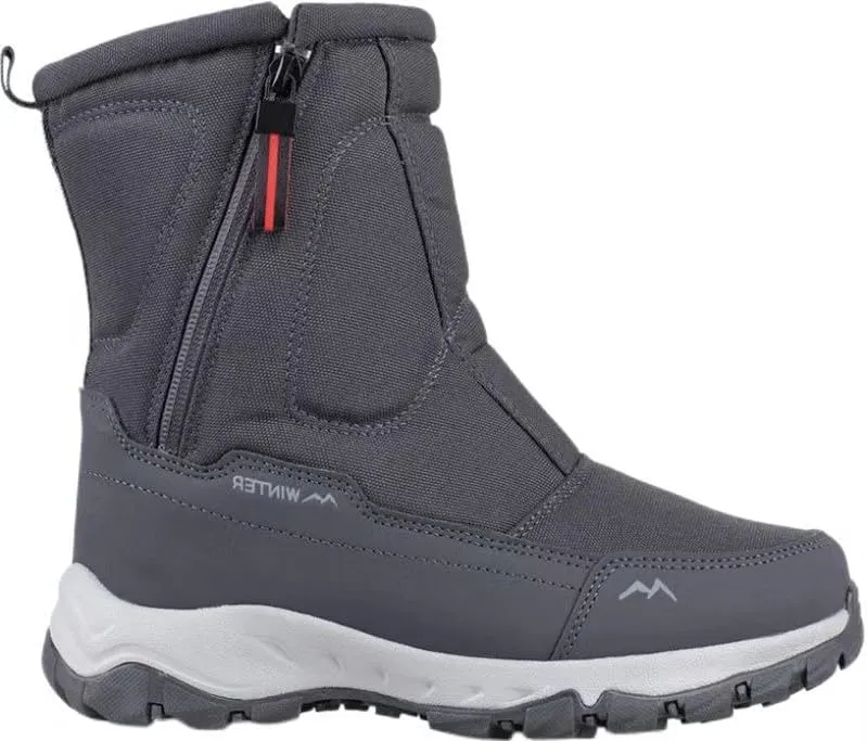 Men's and Women's Fur Lined Warm Outdoor Hiking Waterproof Winter Shoes,Waterproof Slip Resistant Lightweight Ankle Boots