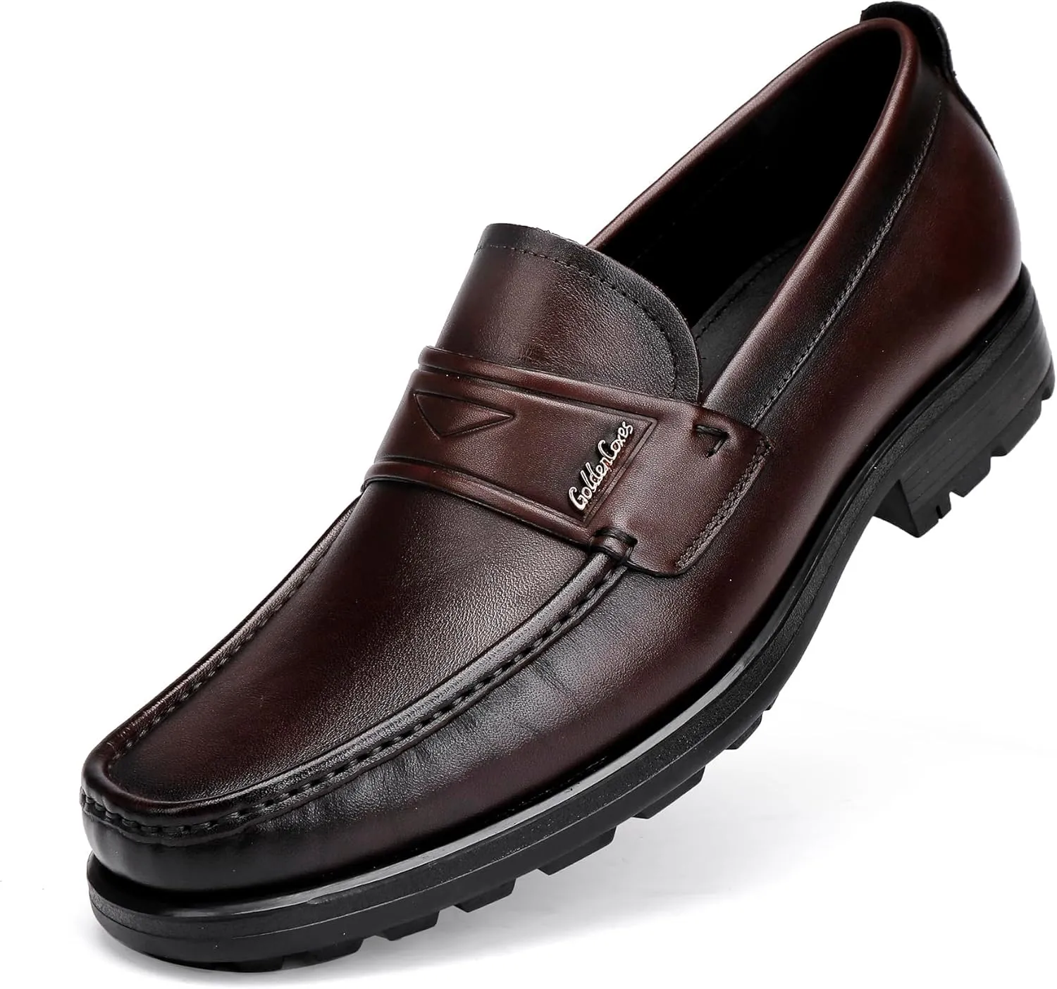 Mens Leather Loafers Casual Penny Loafers for Mens Soft Thick Sole Slip on Dress Shoe Wedding Party Business Formal Shoe