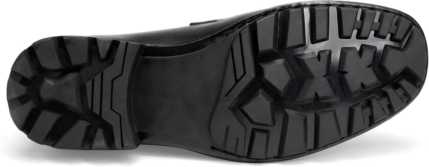Mens Leather Loafers Casual Penny Loafers for Mens Soft Thick Sole Slip on Dress Shoe Wedding Party Business Formal Shoe