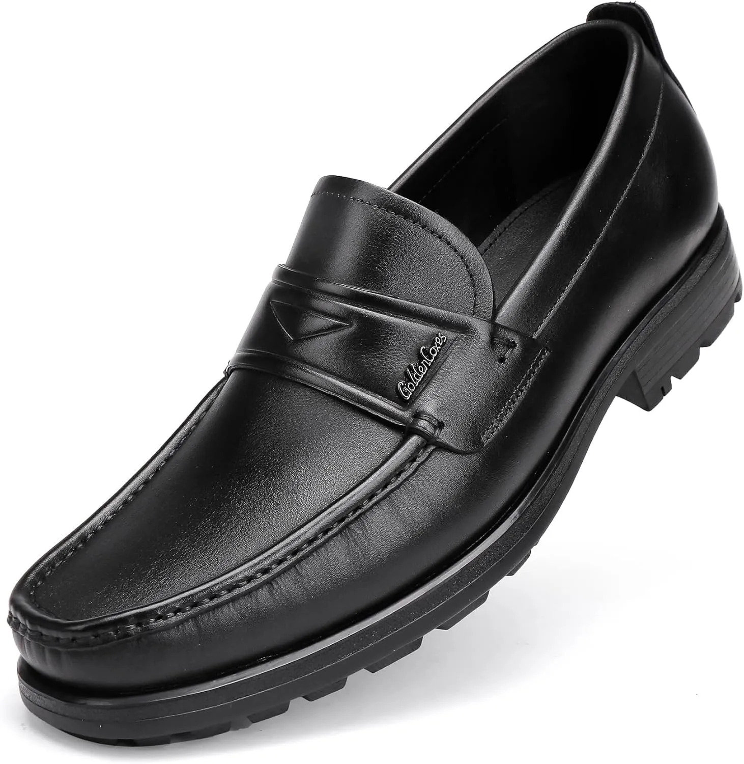Mens Leather Loafers Casual Penny Loafers for Mens Soft Thick Sole Slip on Dress Shoe Wedding Party Business Formal Shoe