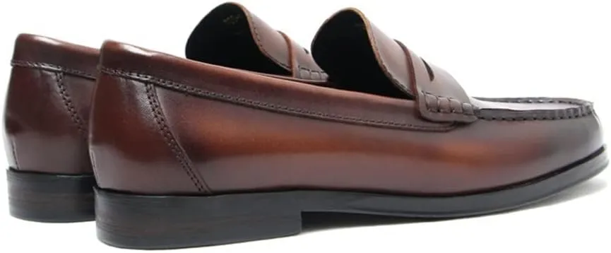 Men's Loafers Penny Loafers Round Toe Simple Lightweight Leather Lightweight Flexible Flat Heel Casual Party Slip-ons
