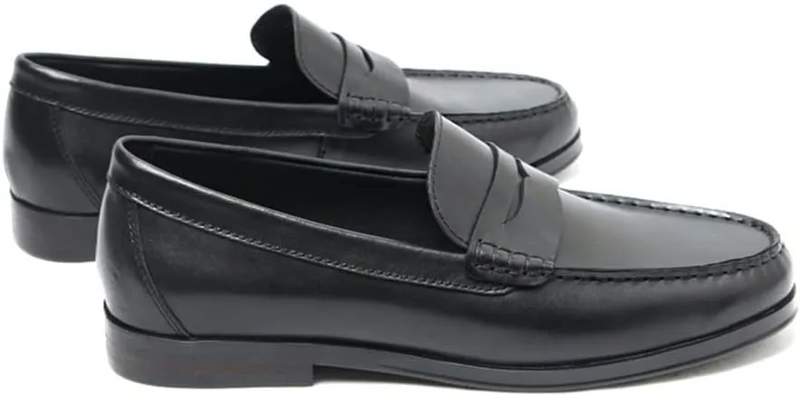 Men's Loafers Penny Loafers Round Toe Simple Lightweight Leather Lightweight Flexible Flat Heel Casual Party Slip-ons