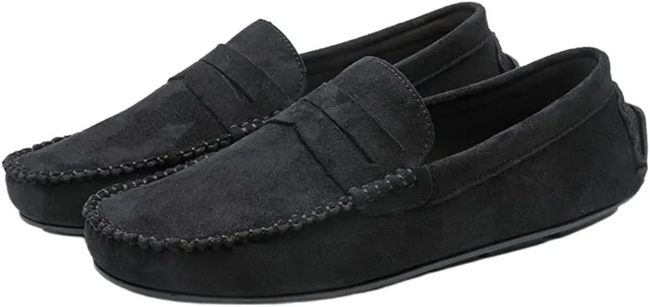 Mens Loafers Penny Loafers Solid Colors Simple Faux Leather Comfortable Anti-Slip Lightweight Casual Walking Slip-ons