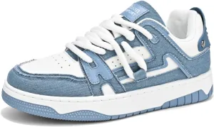 Men's Street Style Thick-Soled Skate Shoes  with Waterproof Waxed Leather Upper and Lace-Up Support Design  Suitable for All-Season Skateboarding, Urban Exploration, and Streetwear.