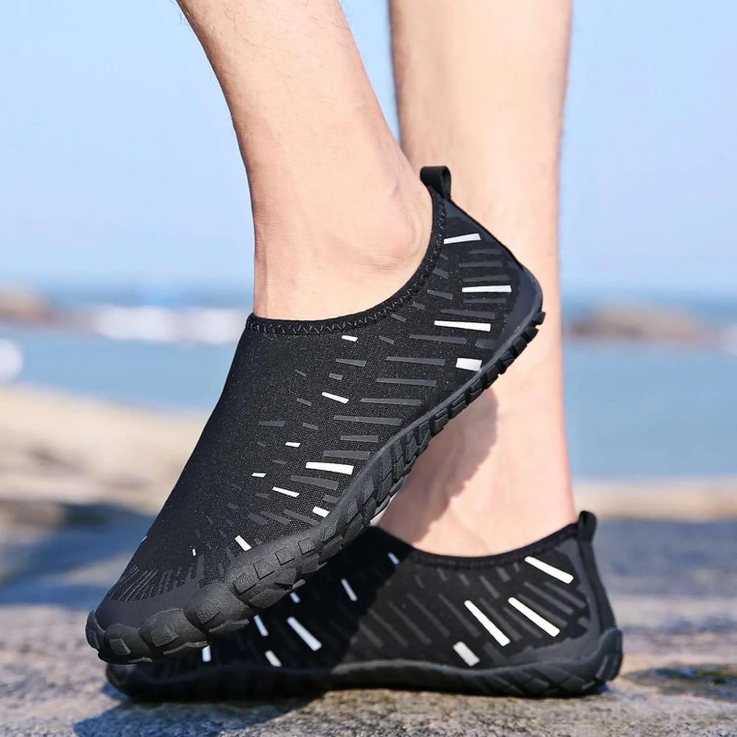 Mens Water Shoes Size 11 Wide Width Non Slip Athletic Footwear Wide Toe Mens Hiking Water Shoes Cute Water Shoes Summer Quick Dry Sandals Slippers for Beach Swimming Hiking Boating Sailing