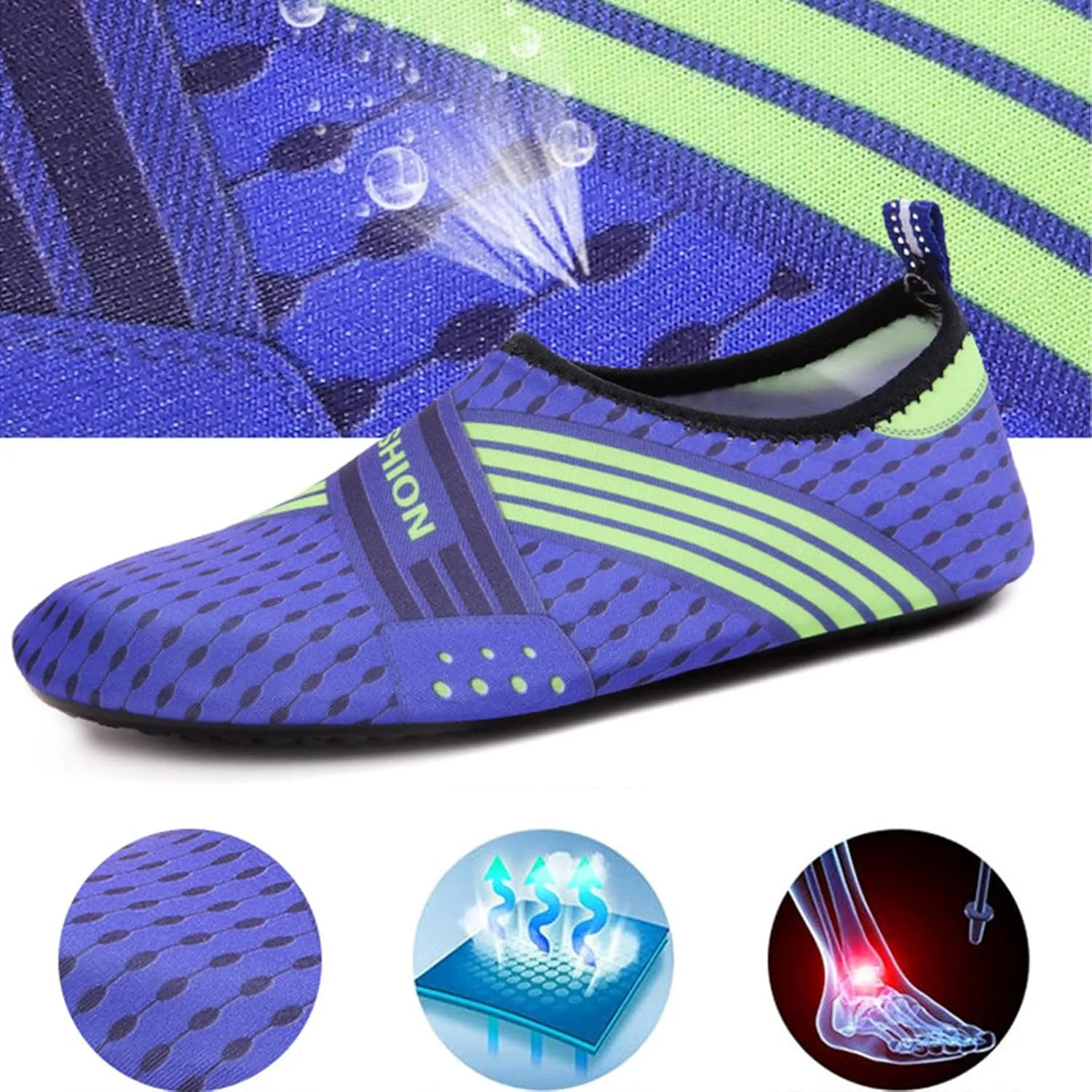 Mens Water Shoes Wide Feet Breathable Non Slip Athletic Water Shoes Barefoot Water Shoes Wide Width Women Barefoot Yoga Exercise Wear Sport Accessories for Boating Fishing Diving Surfing