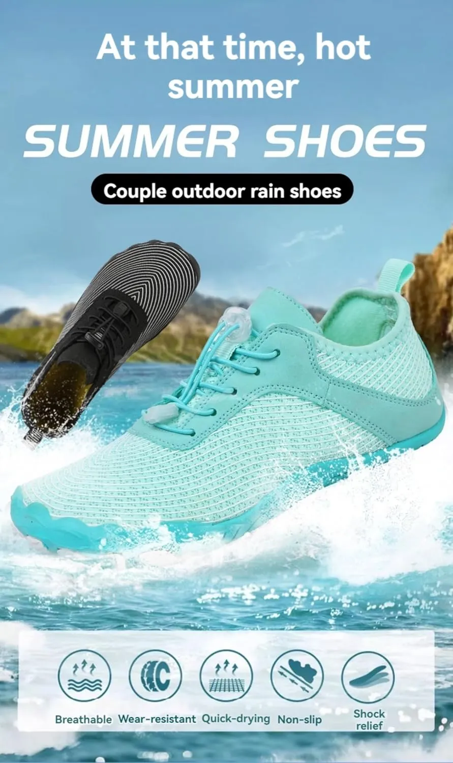 Mens Womens Barefoot Shoes Wide Toe Box Water Shoes Beach Swim Shoes Quick-Dry Aqua Socks Pool Shoes Breathable & Non-Slip Athletic Footwear for Hiking Walking