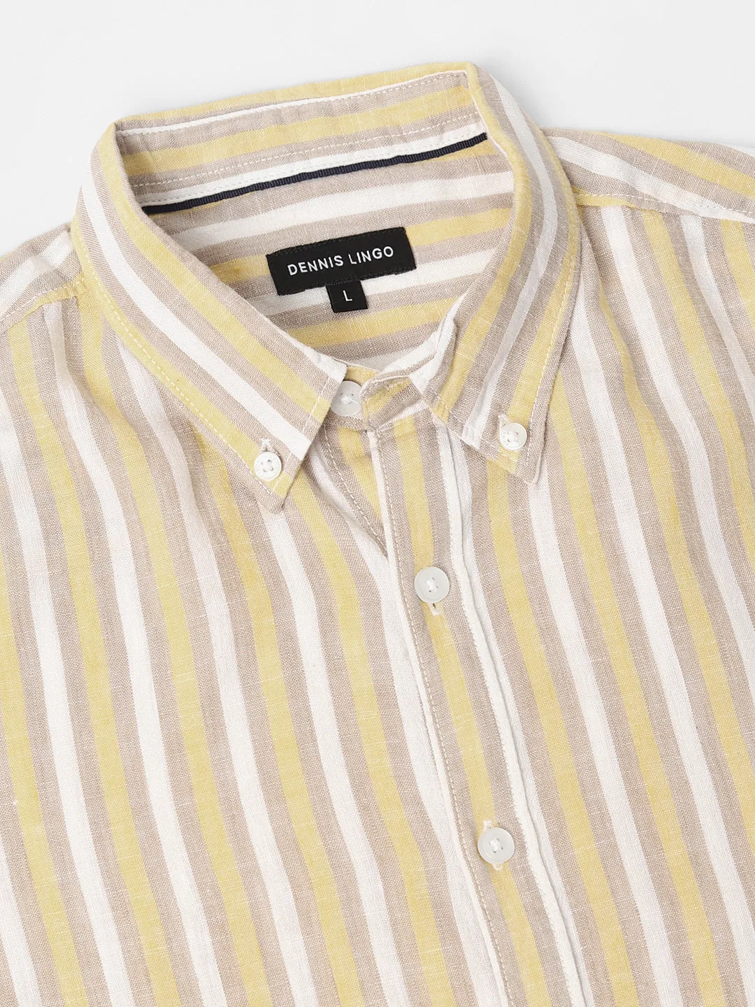 Men's Yellow Checkered Full Sleeve Casual Shirts