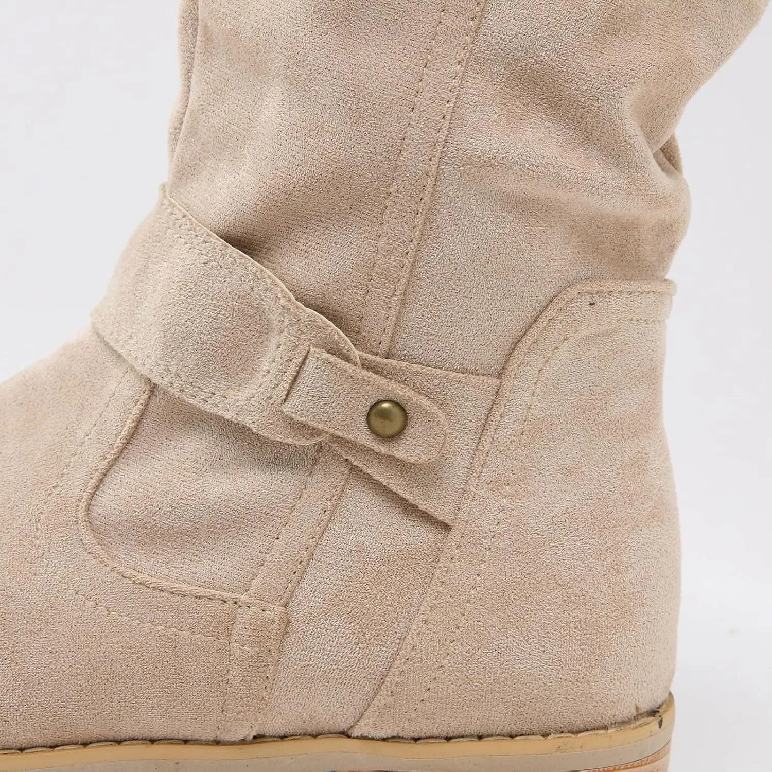 Mid Calf Booties for Women Women Dressy Comfortable Boots Round Toe Low and Square Heels Fashion Casual Women Boots