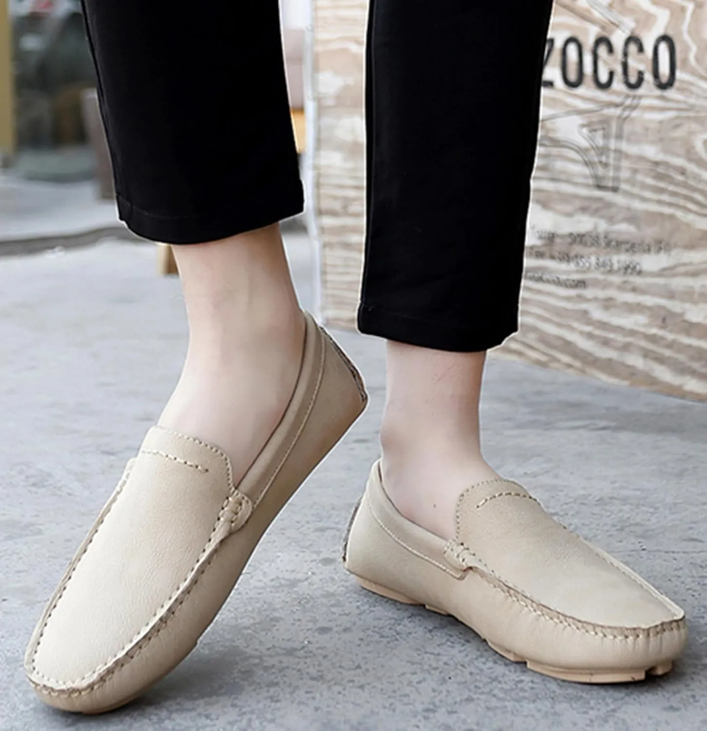 Minishion Boys Mens Comfortable Slip on Shoes Summer Penny Loafers Casual Shoes YY004