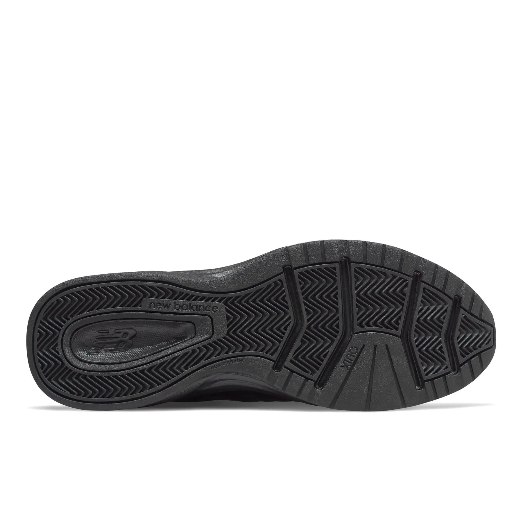 New Balance Mens Extra Wide Fit (4E) Leather Sneakers (624) in All Black