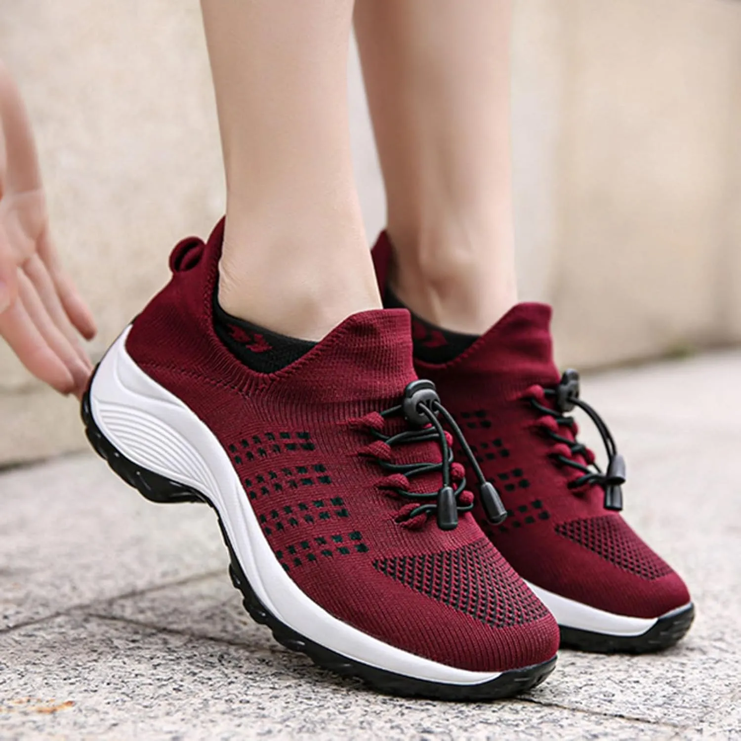 Ortho Stretch Cushion Shoes for Women Comfort Orthowear Shoes Breathable Mesh Sneakers Plantar Fasciitis Wear Shoes
