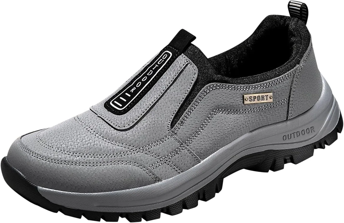 Orthopedic Walking Shoes Hiking Shoes Mens, Slip-On Outdoor Sneakers,Men's Comfortable Waterproof Orthopedic Walking Shoe
