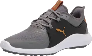 Puma Golf Men's Ignite Fasten8 Golf Shoe, Quiet Shade/Gold/Puma Black, 8