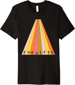 Retro Ice Skating Winter Sports Vintage Ski Skate Shoes Premium T-Shirt
