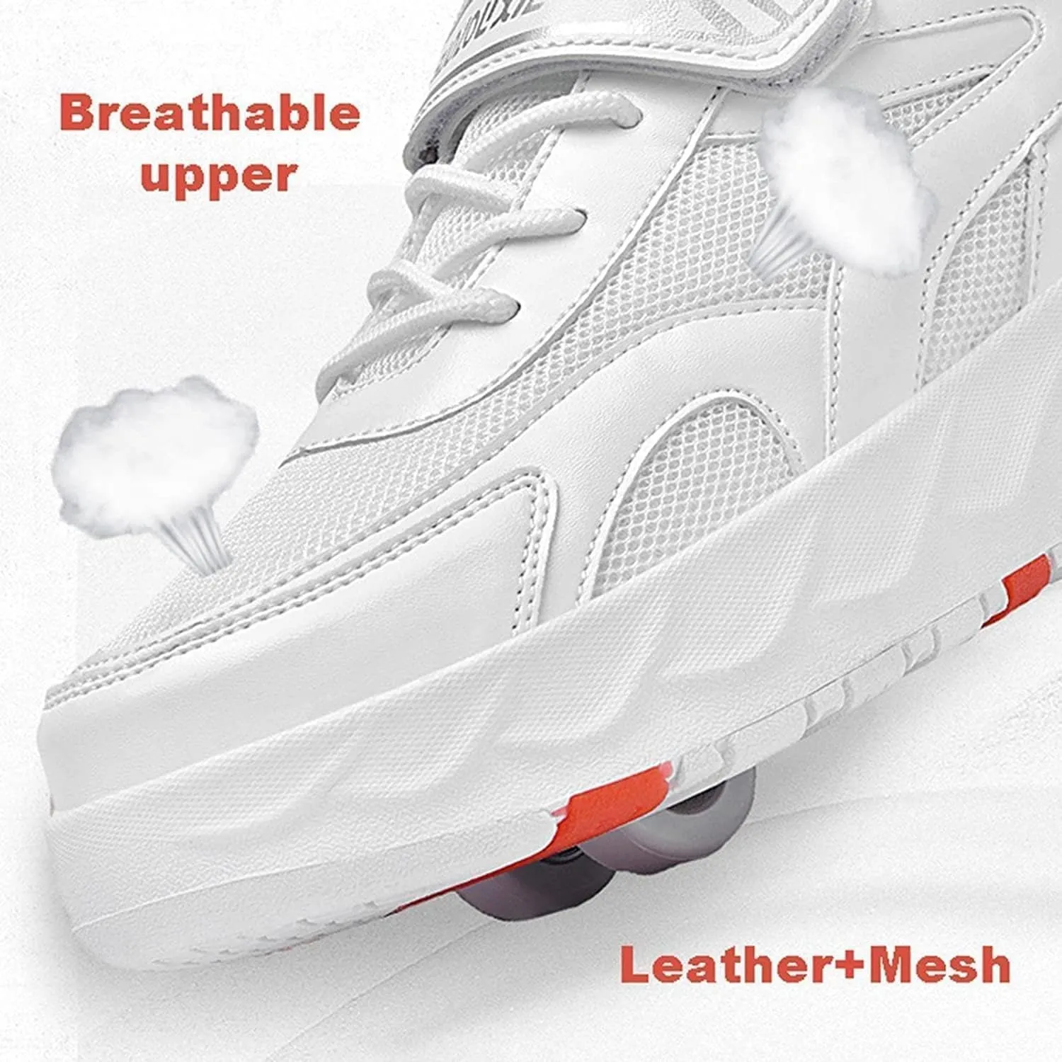 Roller Skates,Skateboard Shoes, Children's Roller Shoes, Skates,Shoes with Wheels,Trainers, Running Shoes, Girls and Women-B||35