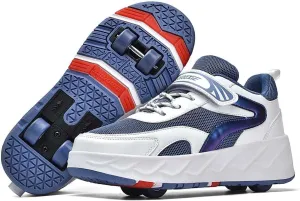 Roller Skates,Skateboard Shoes, Children's Roller Shoes, Skates,Shoes with Wheels,Trainers, Running Shoes, Girls and Women-B||35