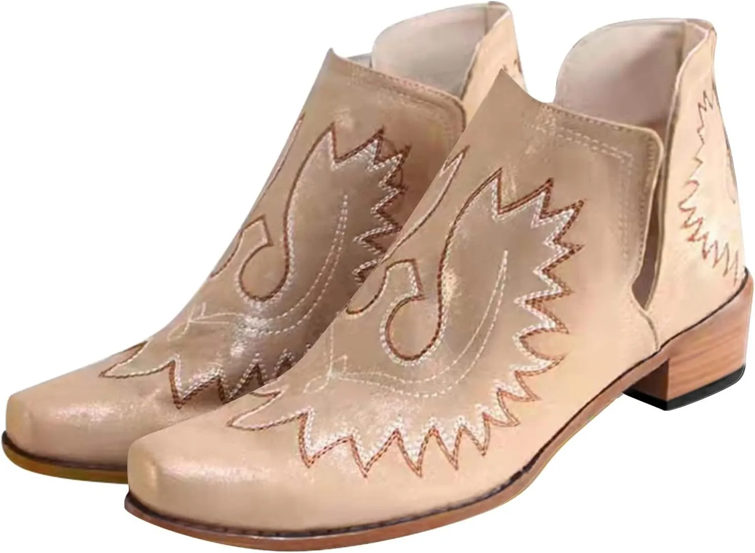 SBGMoSJ Black Boots for Women Ankle Ankle Boots Women Low Heel Boot Slippers for Women Wide Booties for Women Low Heel Womens Western Boots Wide Width