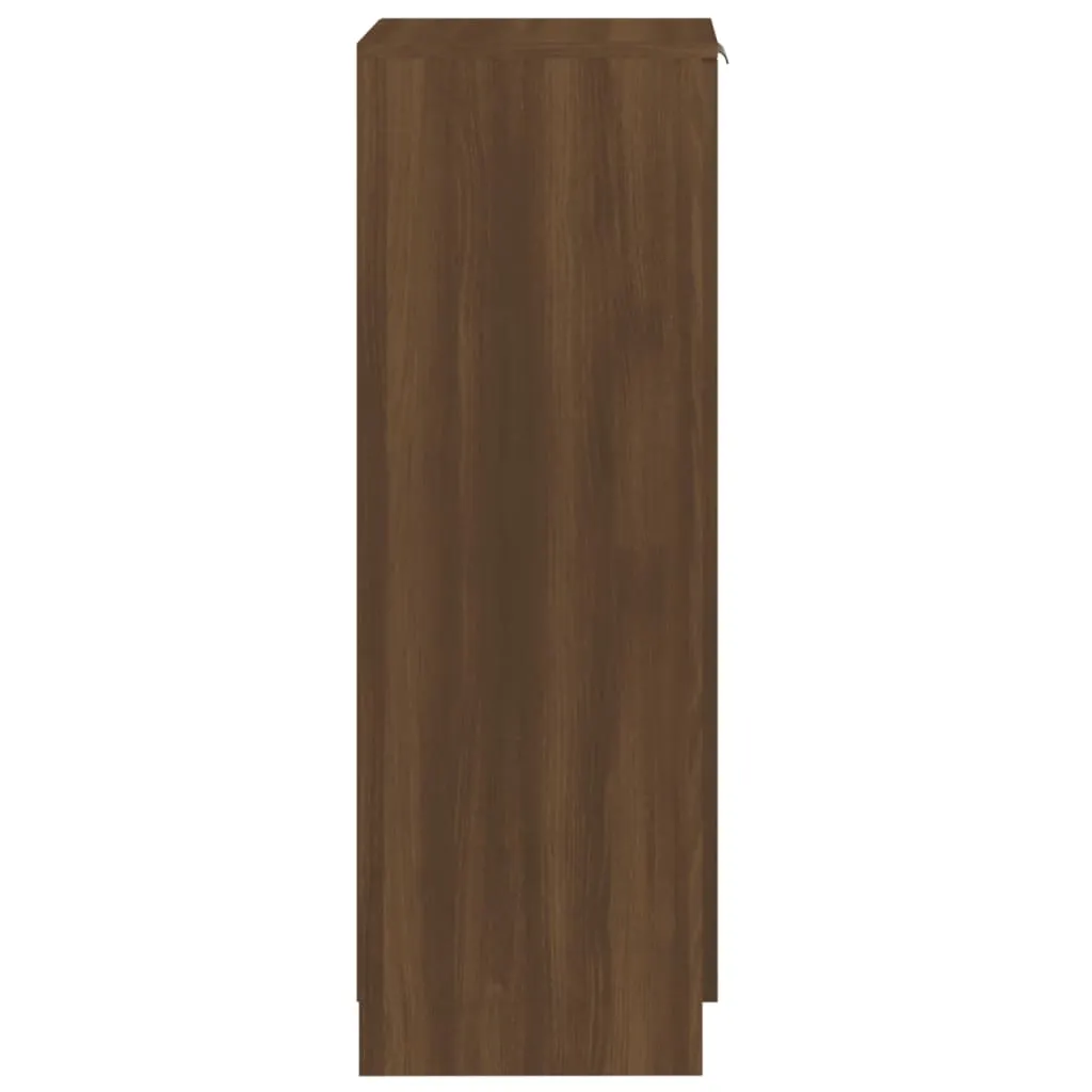 Shoe Cabinet Brown Oak 30x35x100 cm Engineered Wood