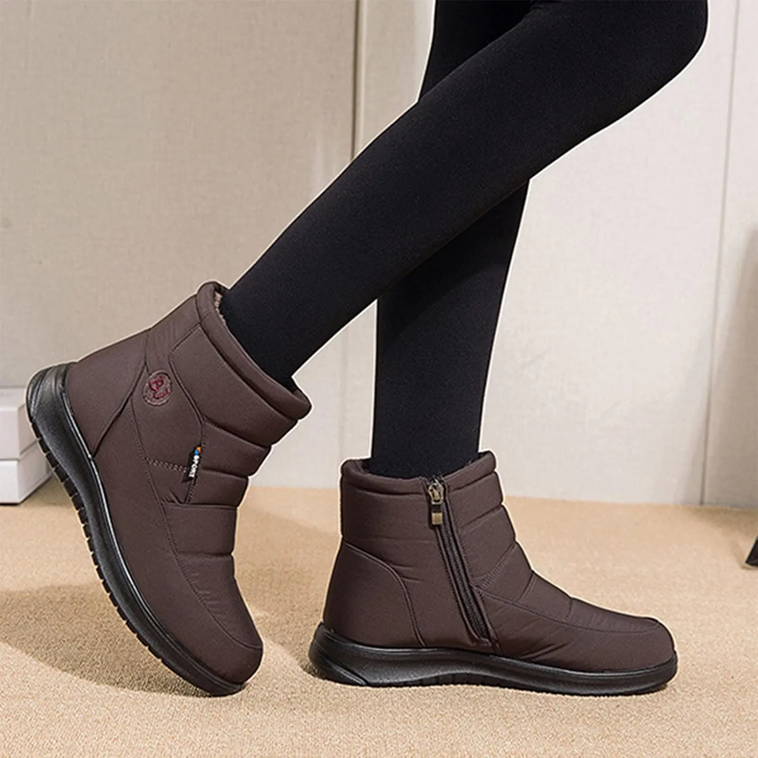 Snow Boots For Women Women's Shoes High-Top Inner Height Round Head Velvet Warm Casual Cloth Shoes Short Boots