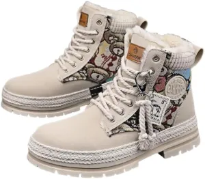 Stylish windproof men's motorcycle boots, winter snow boots and work boots for outdoor activities