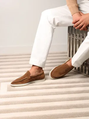 Tan Suede Athena Yatch Loafers - SS23