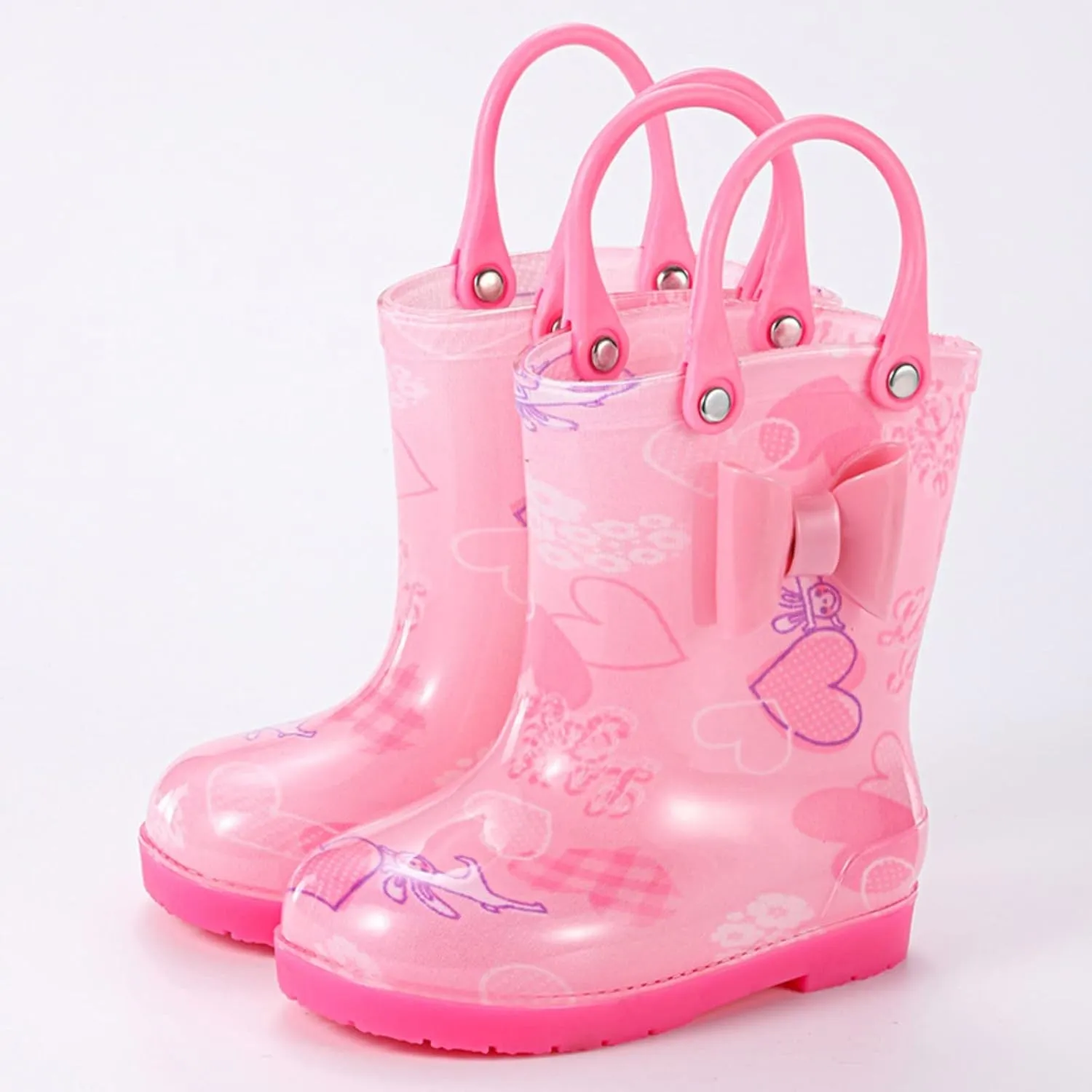 Toddler Cute Colorful Rain Boots Baby Rain Boots Short Cartoon Rain Boots For Toddler Easy On Lightweight Boot Girls