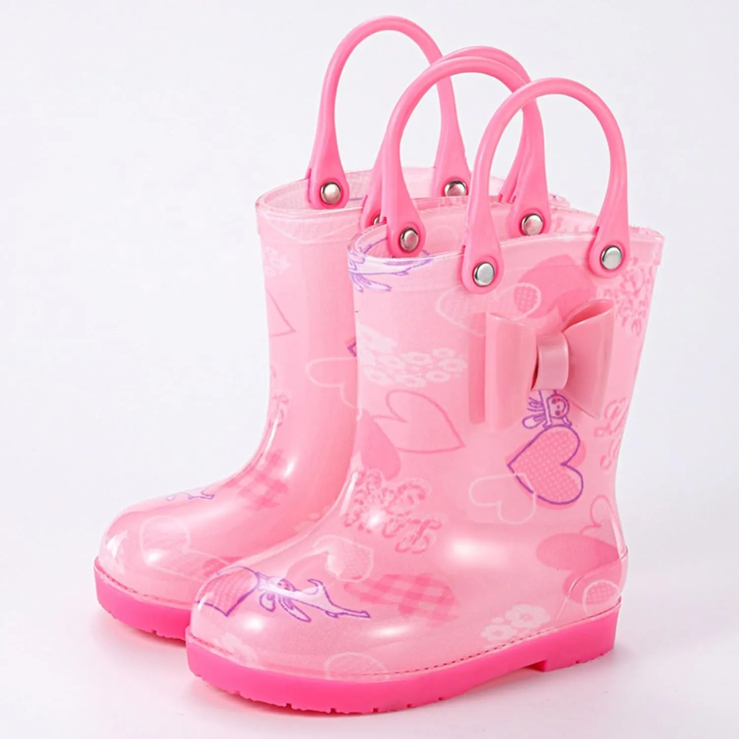 Toddler Cute Colorful Rain Boots Baby Rain Boots Short Cartoon Rain Boots For Toddler Easy On Lightweight Boot Girls