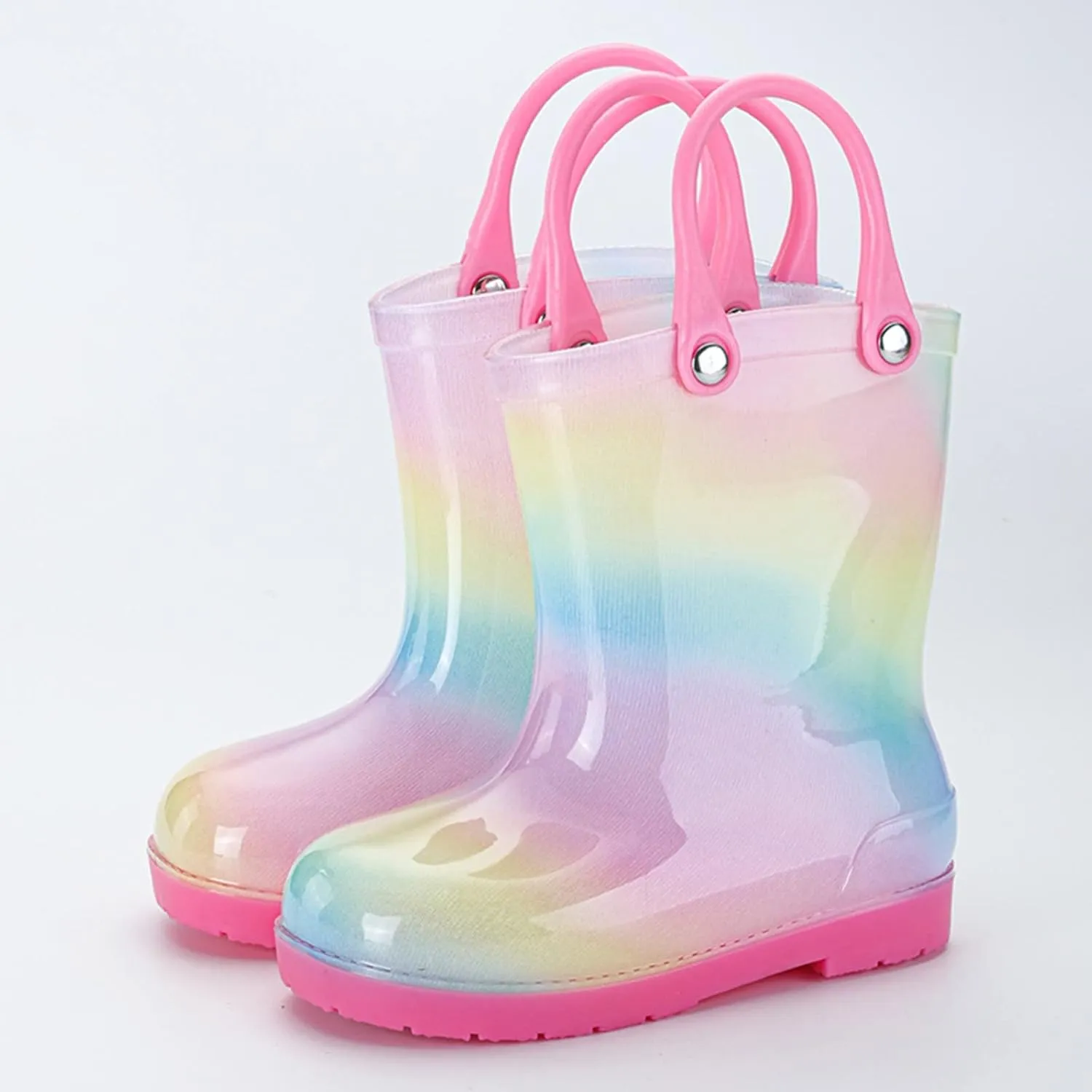 Toddler Cute Colorful Rain Boots Cartoon Children Rain Boots Boys And Girls Infant Rain Boots Water Rubber Shoes