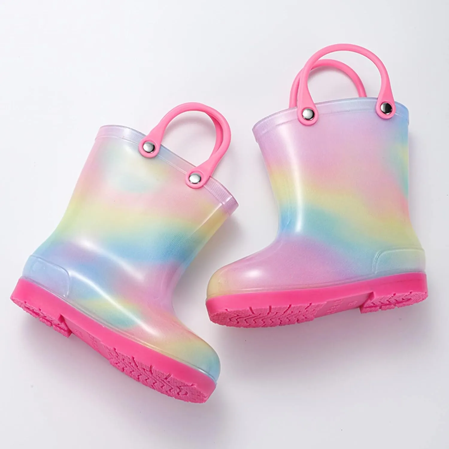 Toddler Cute Colorful Rain Boots Cartoon Children Rain Boots Boys And Girls Infant Rain Boots Water Rubber Shoes