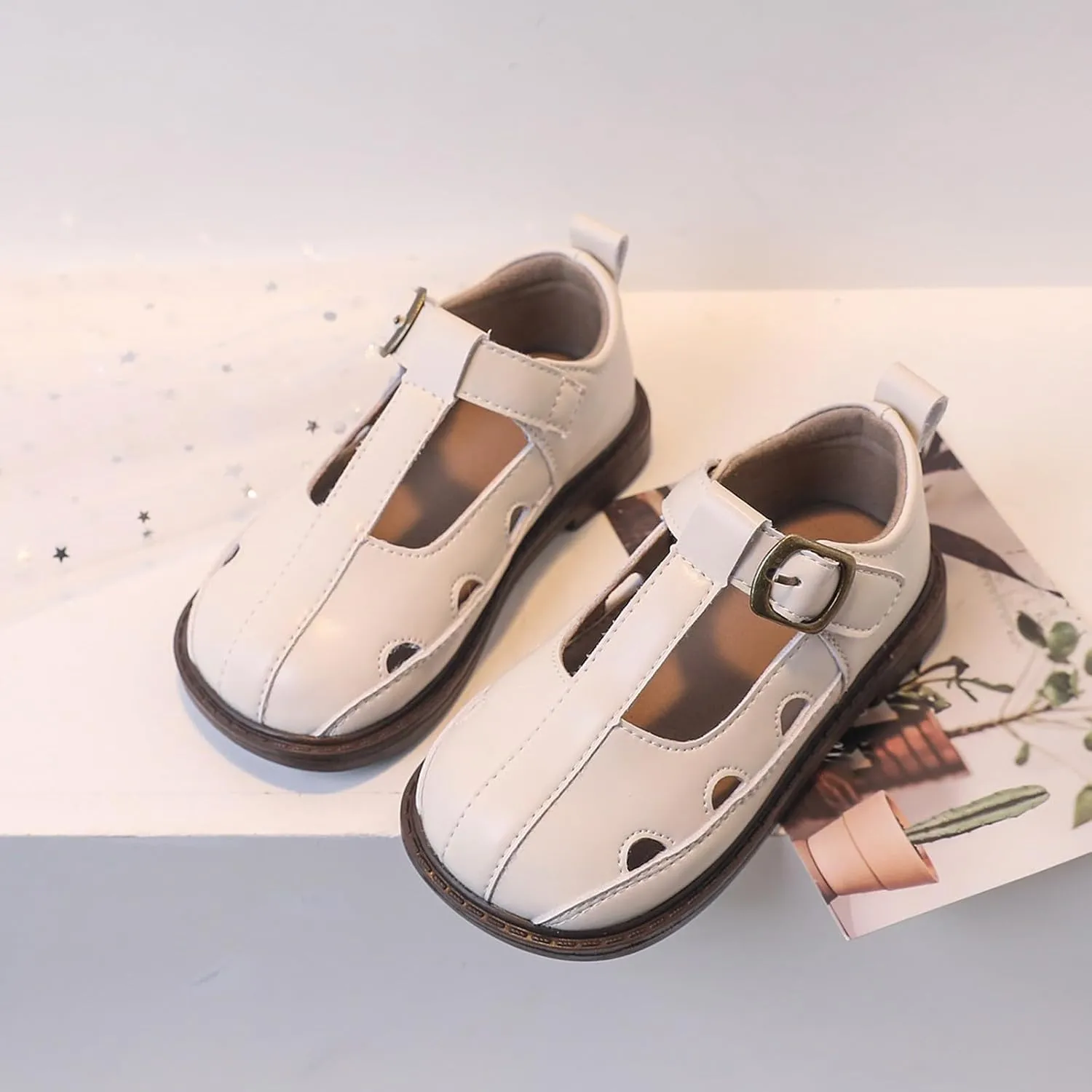 Toddler Girls Mary Jane Dress Shoes Ballet Shoes School Oxford Flats for Easter Flower Kids Party Uniform Shoes