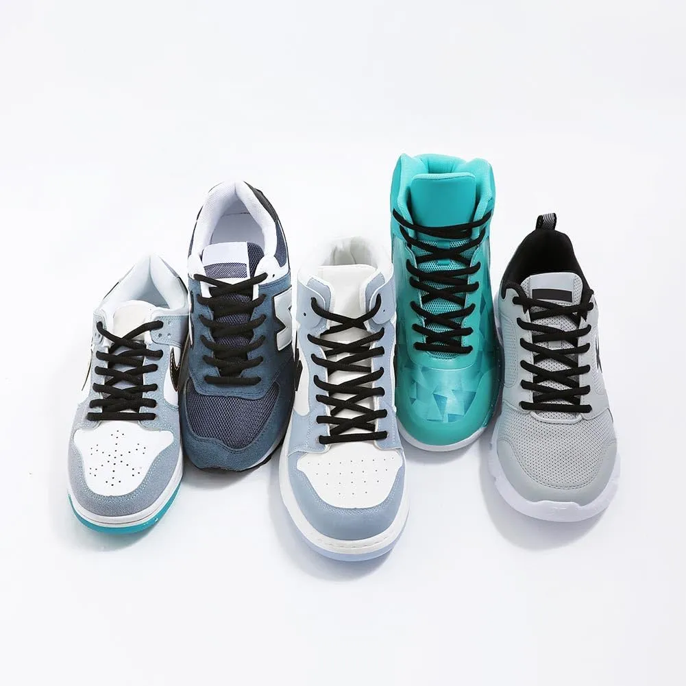 VSUDO 2 Pairs Oval Shoe Laces for Sneakers, Basketball Baseball Shoelace, Athletic Sport Trainers Shoestrings