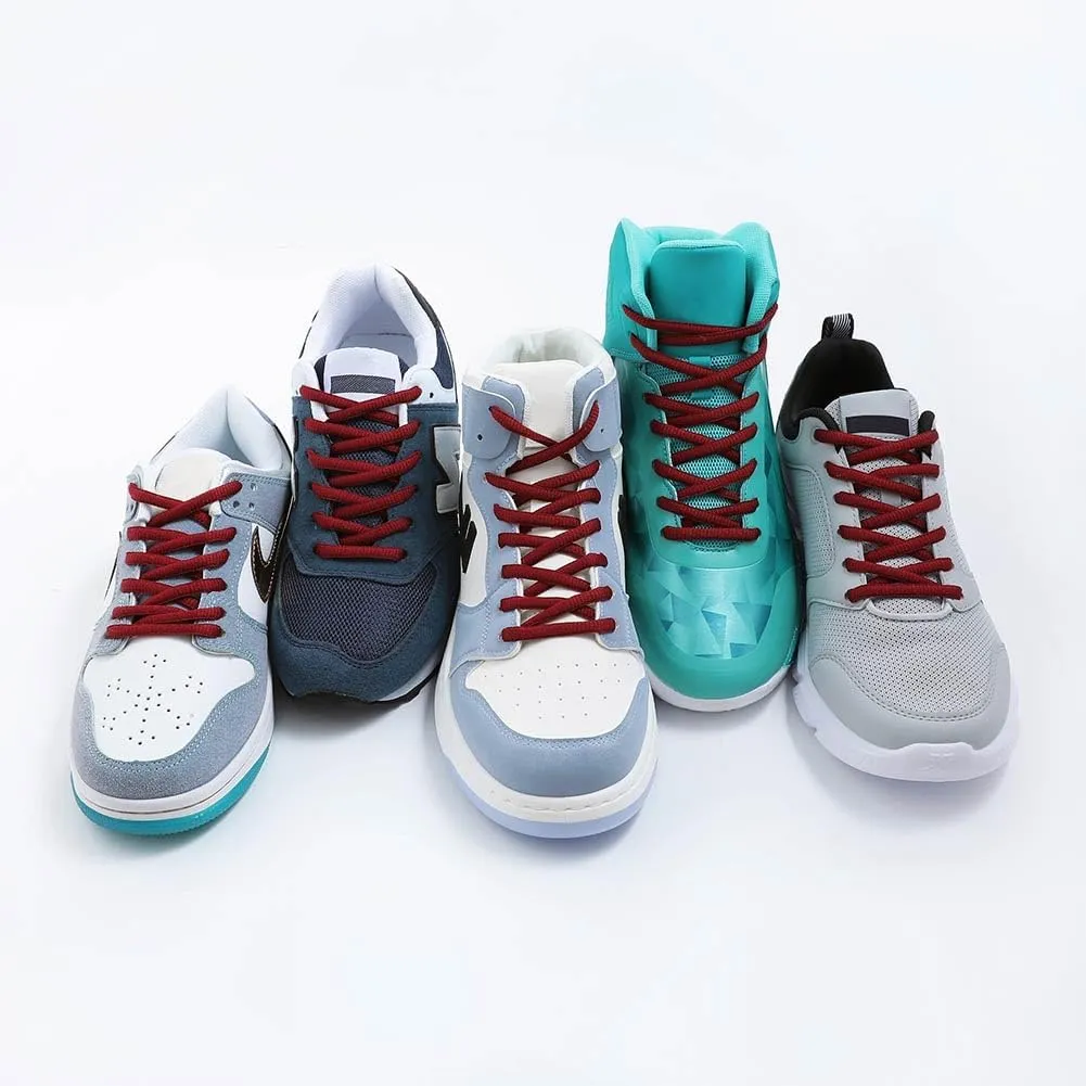 VSUDO 2 Pairs Oval Shoe Laces for Sneakers, Basketball Baseball Shoelace, Athletic Sport Trainers Shoestrings