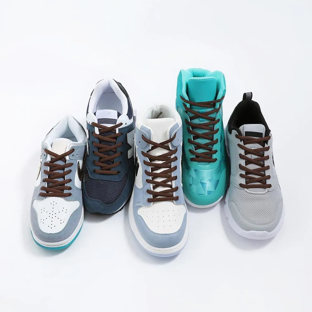 VSUDO 2 Pairs Oval Shoe Laces for Sneakers, Basketball Baseball Shoelace, Athletic Sport Trainers Shoestrings