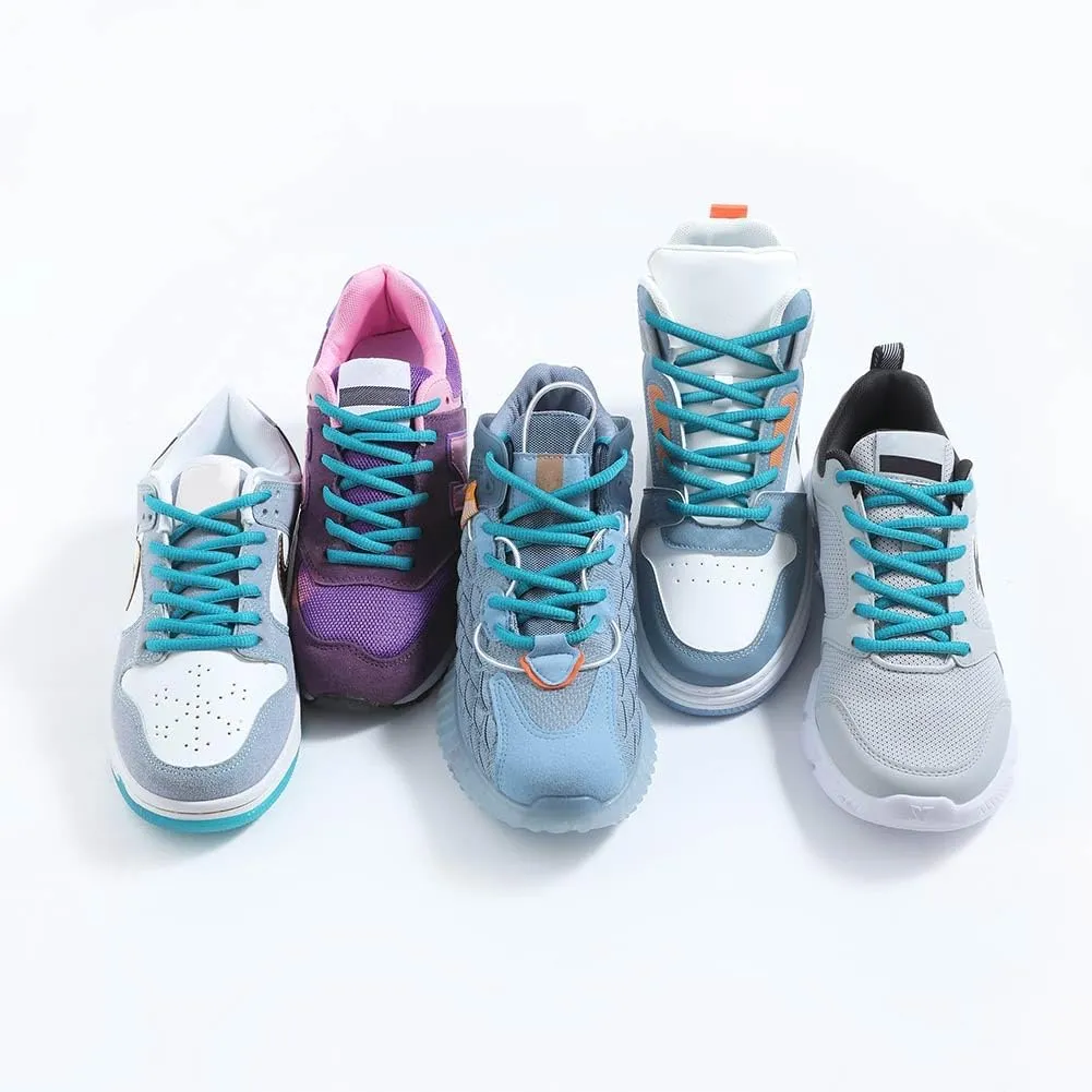 VSUDO 2 Pairs Oval Shoe Laces for Sneakers, Basketball Baseball Shoelace, Athletic Sport Trainers Shoestrings