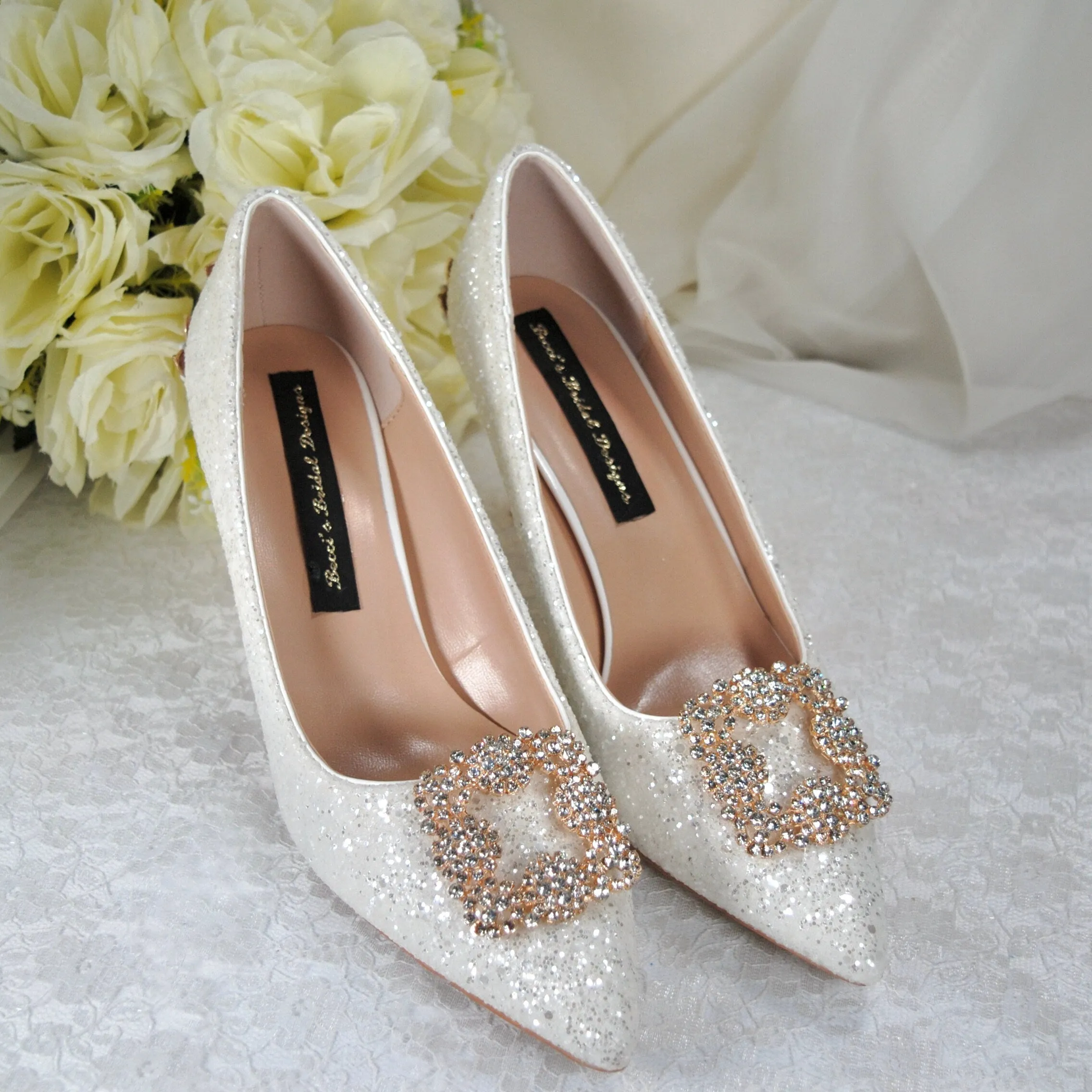 Wedding Shoe Clip, Crystal Square Brooch, Bridal Shoe Accessory, Custom Wedding Shoes for Bride