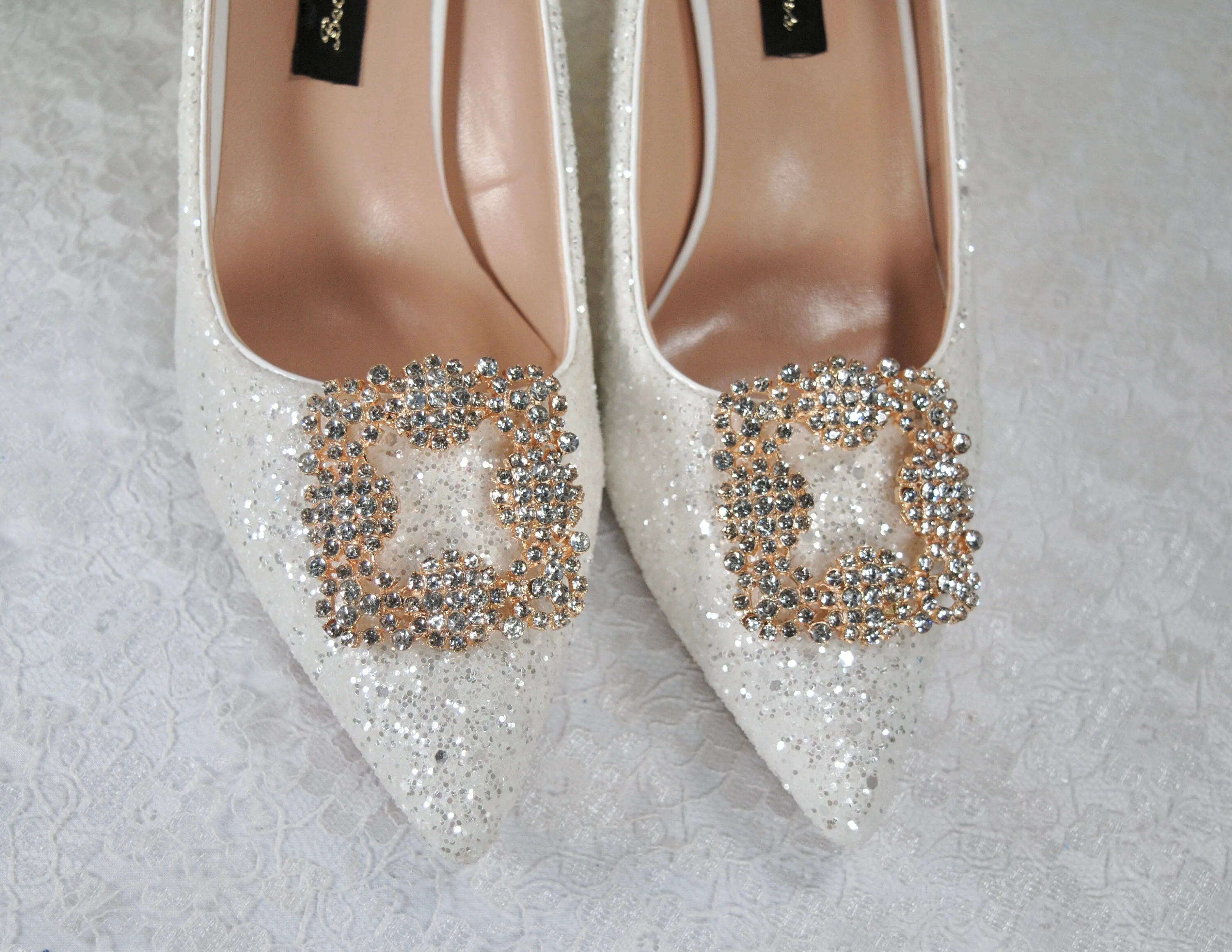 Wedding Shoe Clip, Crystal Square Brooch, Bridal Shoe Accessory, Custom Wedding Shoes for Bride