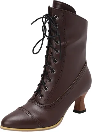 Western Boots Women Womens Ankle Boots Low Heel Fashion Women's British Kitten Heels Side Zipper Motorcycle Boots