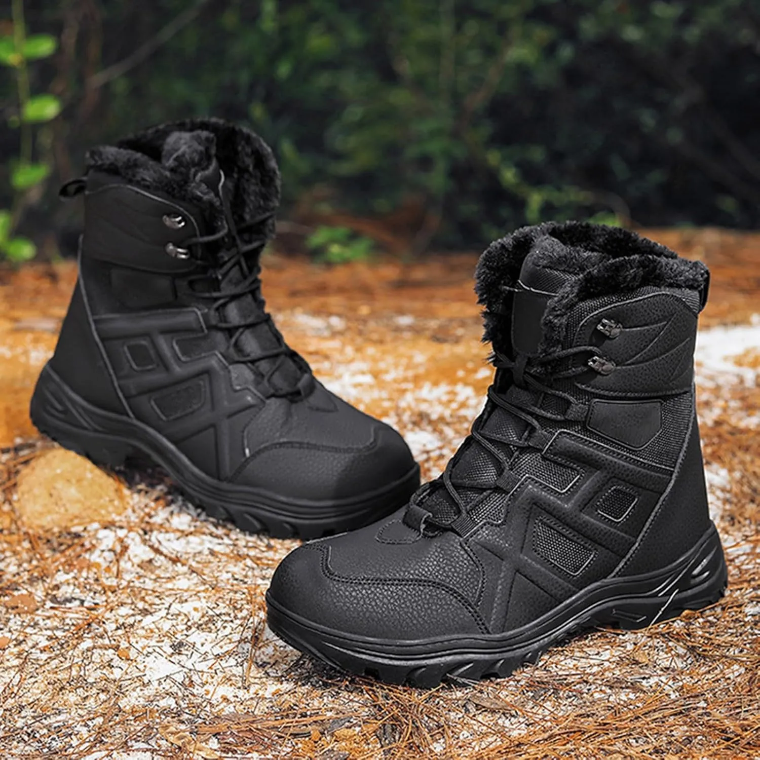 Winter Non Slip Hiking Snow Boots Women Snow Shoes Women Waterproof Ski Boots Women Fuzzy Boots Y2K Extra Wide Calf Winter Boots for Women