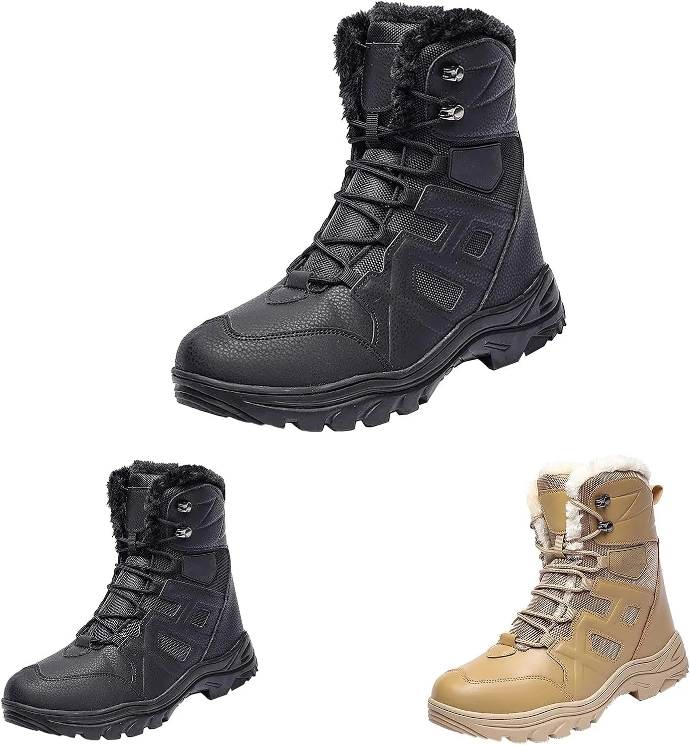 Winter Non Slip Hiking Snow Boots Women Snow Shoes Women Waterproof Ski Boots Women Fuzzy Boots Y2K Extra Wide Calf Winter Boots for Women