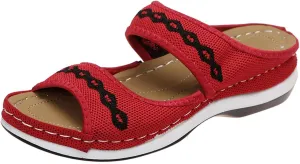 Women Shoes Comfortable Soft Bottom Wedge Sandals Breathable Hollow Bohemian Sandals Arch Support Hiking Womens Sandals