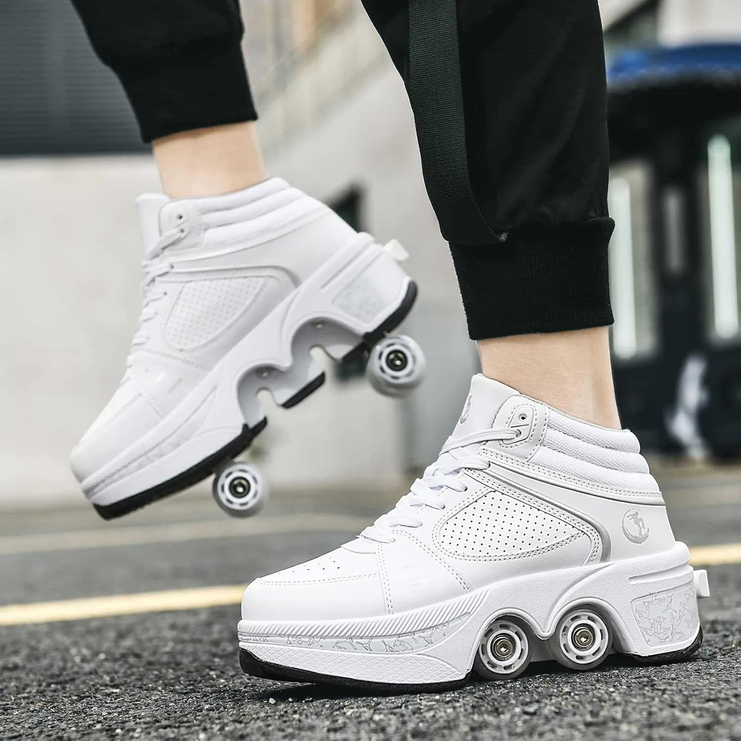 Women??s Retractable Roller Skate Shoes ?C 2-in-1 Adjustable Sneakers with Hidden Wheels for Outdoor Sports, Walking & Fitness ?C Lightweight & Comfortable Design
