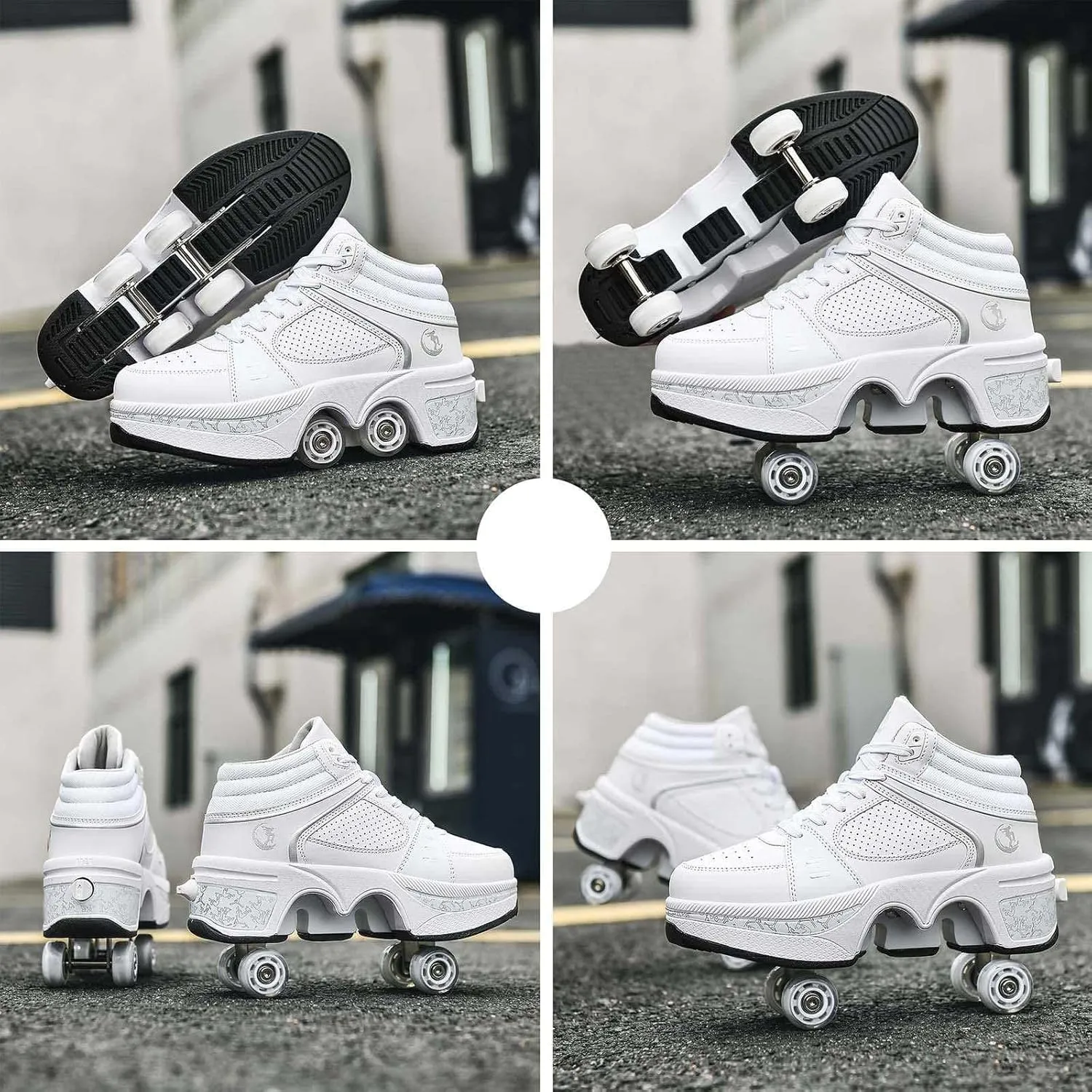 Women??s Retractable Roller Skate Shoes ?C 2-in-1 Adjustable Sneakers with Hidden Wheels for Outdoor Sports, Walking & Fitness ?C Lightweight & Comfortable Design
