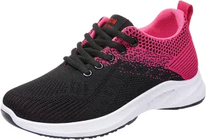 Women's Walking Sock Shoes Elastic Knit Lightweight Womens Tennis Shoes Wide Width Casual Shoes Black Platform Sneaker White Tennis Shoe Cross Trainer Shoe